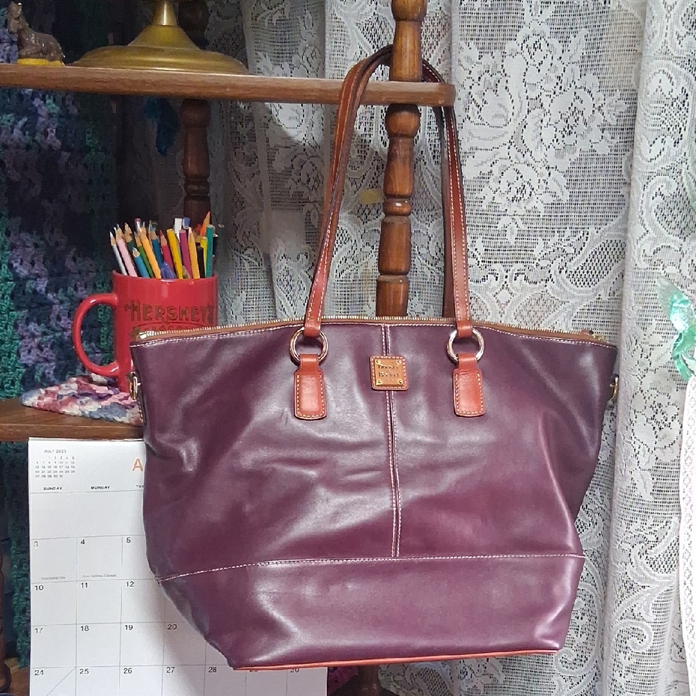 Dooney & Bourke Rich Purple Leather Shoulder Bag